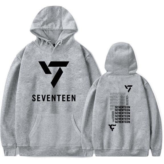 Seventeen Merch Logo Hoodie Unisex Men Women Long Sleeve Pullover Kpop Graphic Tops