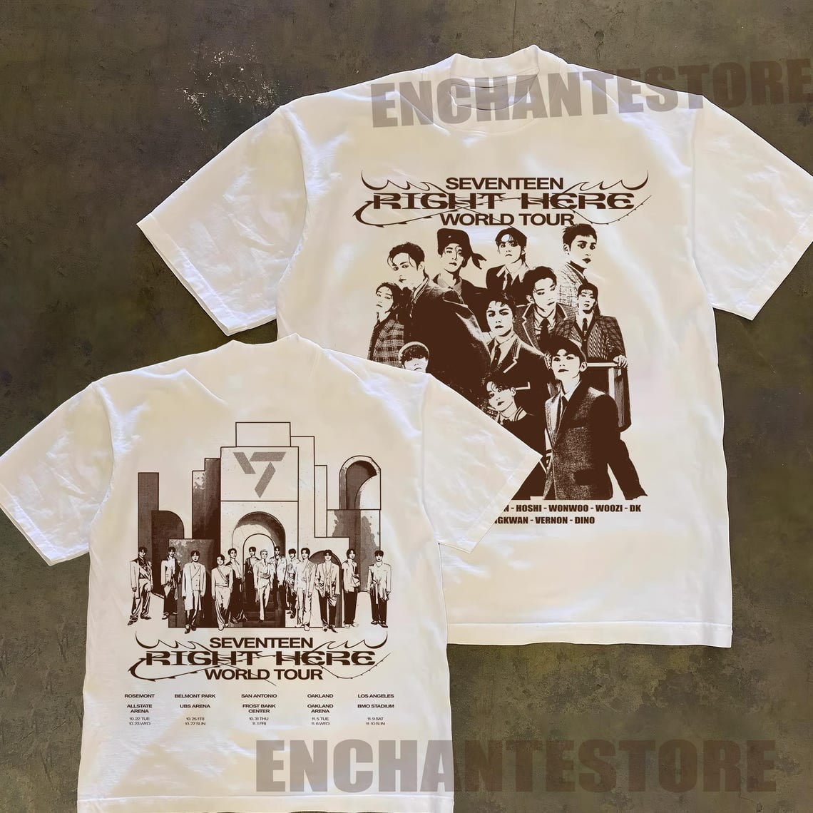 Seventeen Right Here World Tour 2024 TwoSided Shirt, Seventeen Spill
