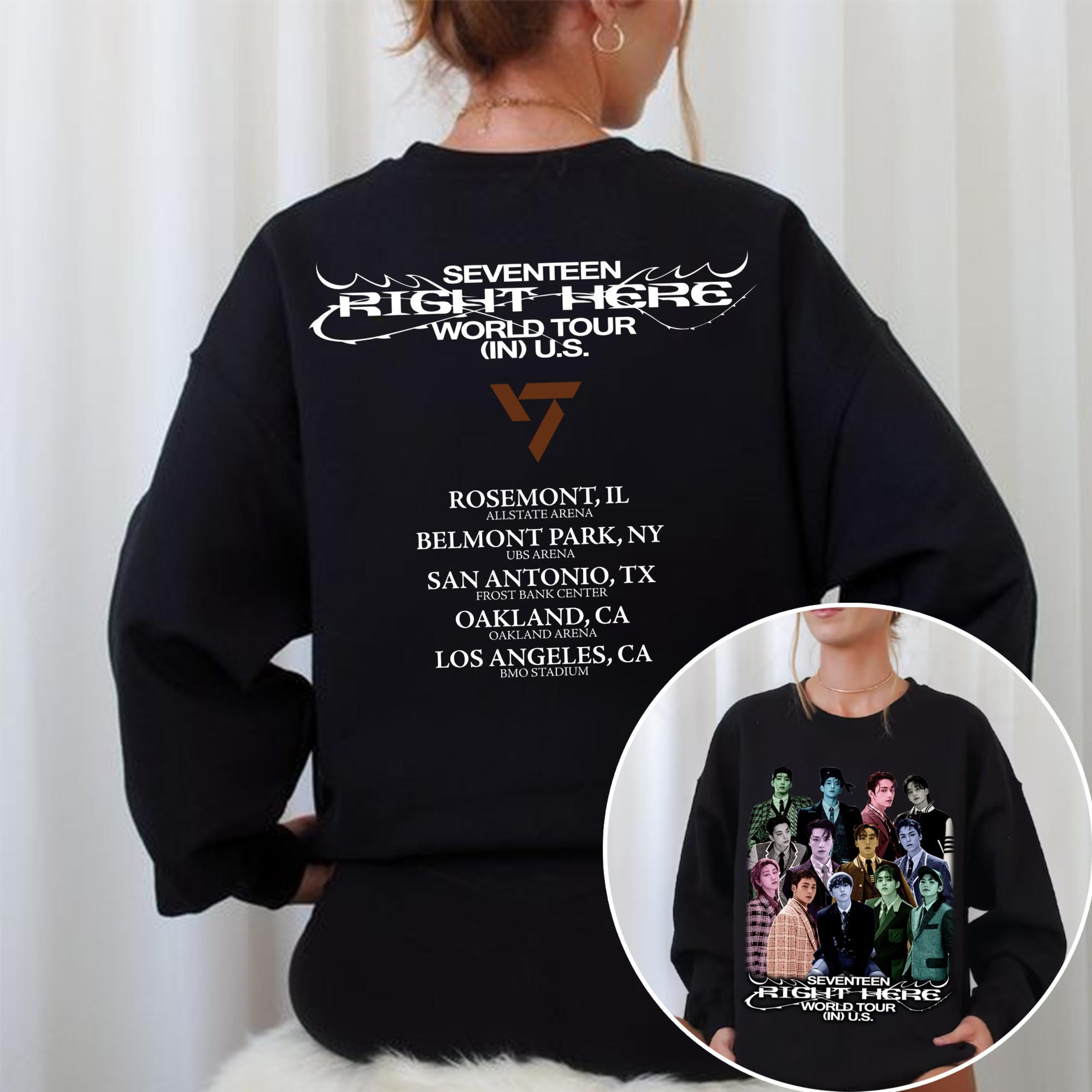 Seventeen Right Here World Tour Sweatshirt, Seventeen 17 Is Right Here Album Shirt, Seventeen Members Shirt, NanaTour with Seventeen Tee Seventeen Right Here World Tour Sweatshirt, Seventeen 17 Is Right Here Album Shirt, Seventeen Members Shirt, NanaTour with Seventeen Tee