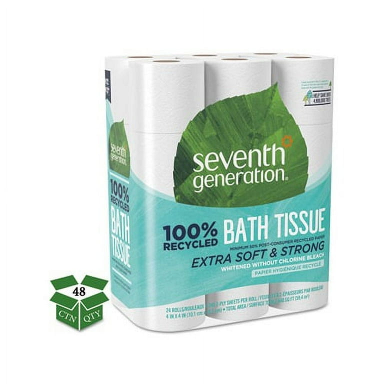 100% Recycled Bathroom Tissue, Septic Safe, 2-Ply, White, 240 Sheets/Roll, 24/Pack 100% Recycled Bathroom Tissue, Septic Safe, 2-Ply, White, 240 Sheets/Roll, 24/Pack