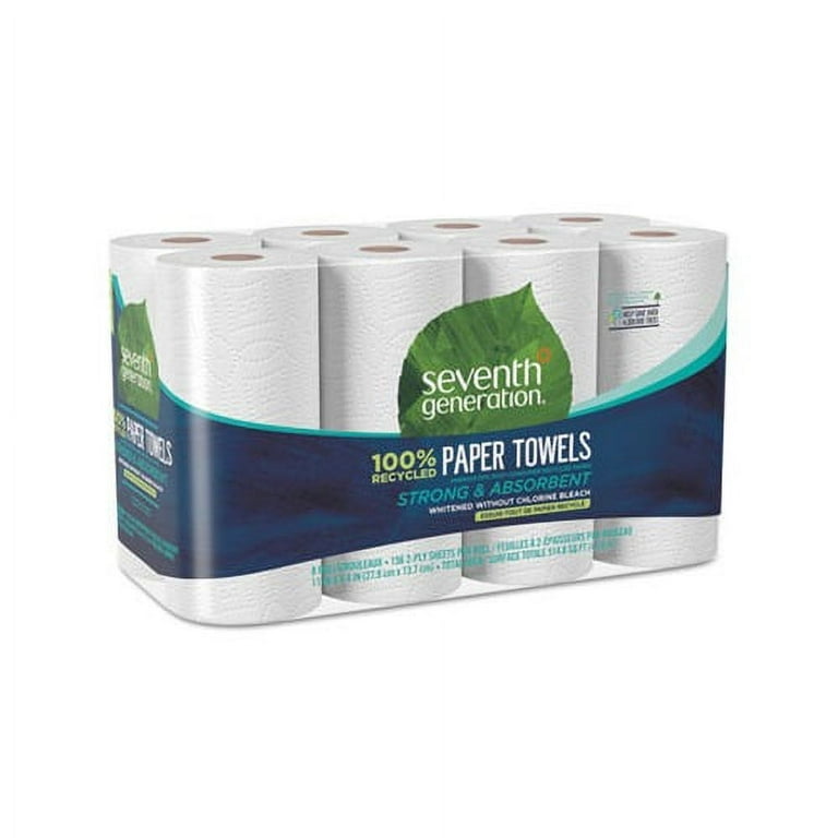 100% Recycled Paper Kitchen Towel Rolls, 2-Ply, 11 x 5.4, 156 Sheets/Roll, 8 Rolls/Pack 100% Recycled Paper Kitchen Towel Rolls, 2-Ply, 11 x 5.4, 156 Sheets/Roll, 8 Rolls/Pack