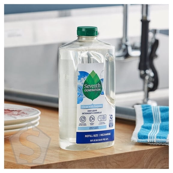 Seventh Generation 10732913451514 50 oz. Free & Clear Dish Soap Refill - 3/Case