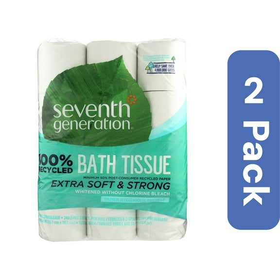 Seventh Generation 2-Ply Bath Tissue 24 Roll 300 Sheets 1 Ea (Pack Of 2)