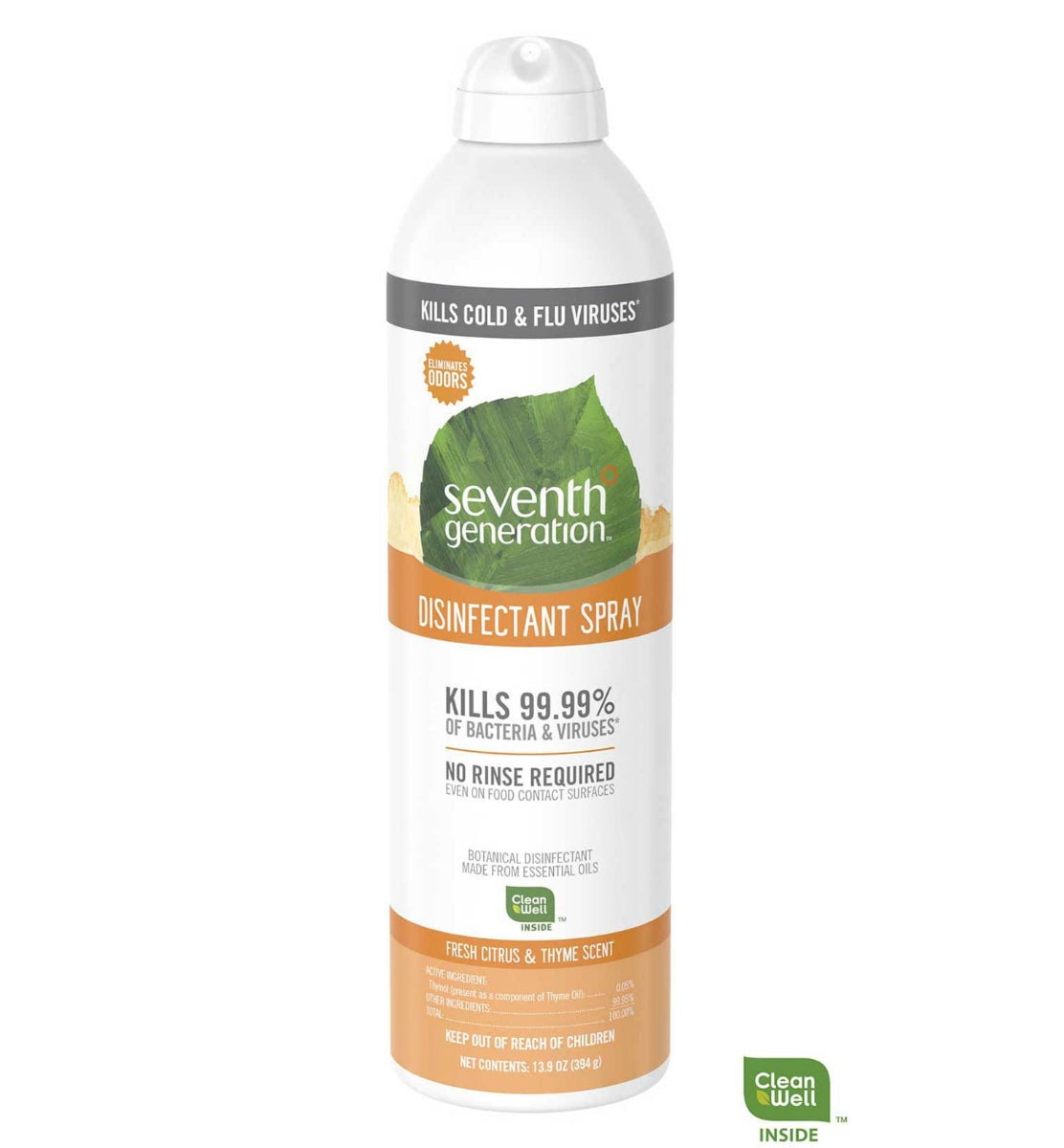 Disinfectant Sprays, Fresh Citrus/Thyme, 13.9 oz, Spray Bottle, 8/Carton