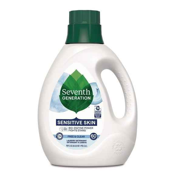 Seventh Generation 68748039 90 oz Natural Liquid Sensitive Skin Laundry Detergent Bottle - Free and Clear (4/Carton)