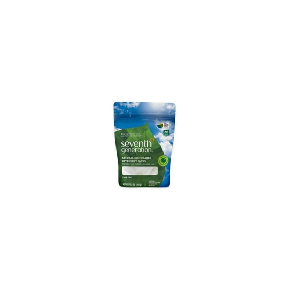 Seventh Generation® Natural Dishwasher Detergent Packs, 20 Packs Per Pouch, Carton Of 12 Pouches