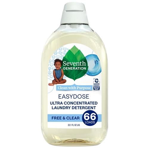 Seventh Generation Baby Easy Dose Laundry Detergent Ultra Concentrated Free And Clear Washing Detergent 23 Oz - Pack of 2