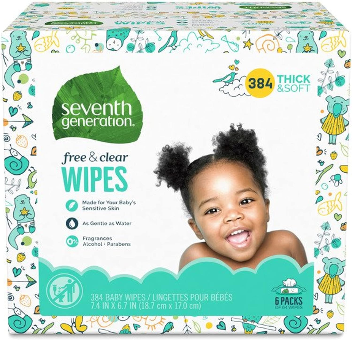 Seventh Generation Baby Wipes Sensitive Protection Diaper Wipes with