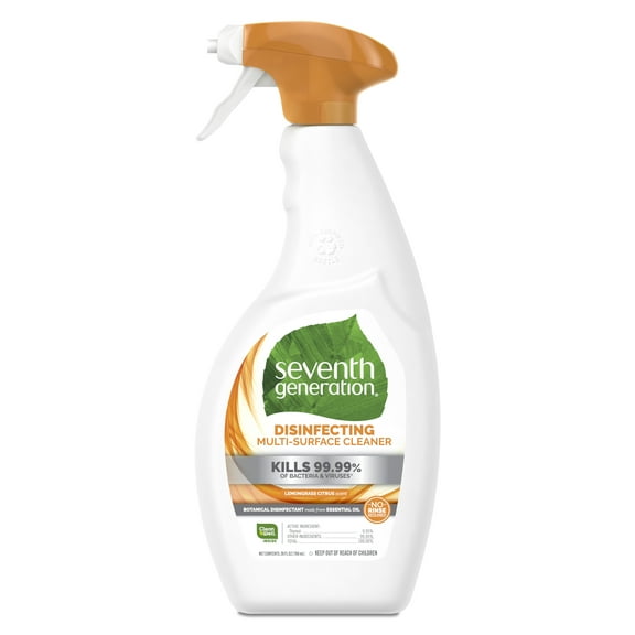 Seventh Generation Botanical Multi-surface Disinfecting Cleaner, Lemongrass Citrus, 26 fl oz (2 pack)