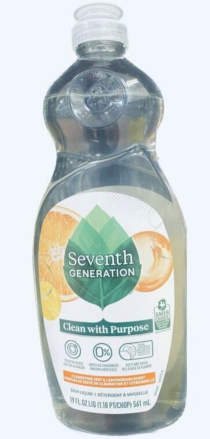 Seventh Generation CLEMENTINE ZEST & LEMONGRASS Dish Soap Detergent 19