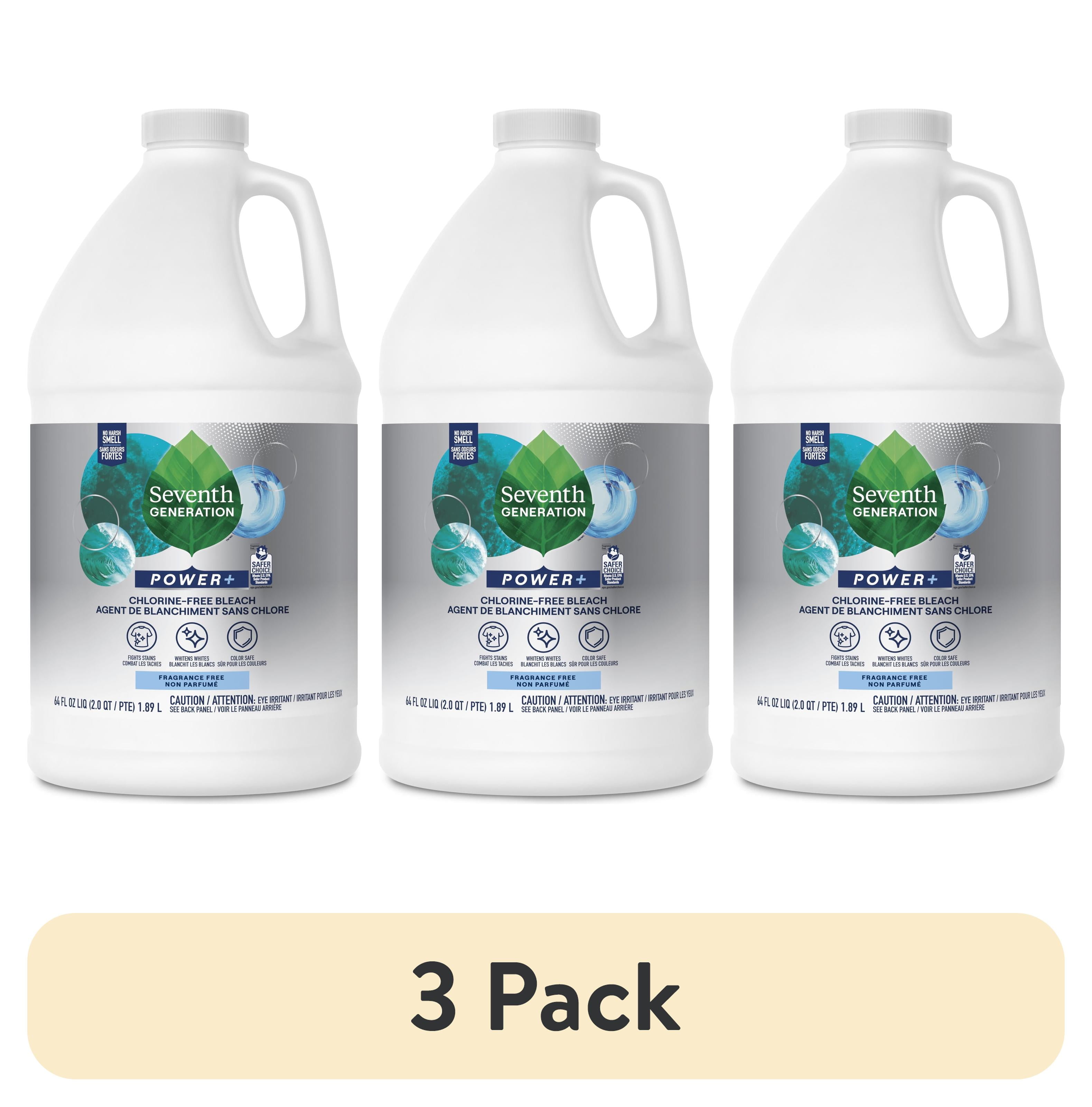 (3 pack) Seventh Generation Chlorine Free Bleach, 64 Fl oz.