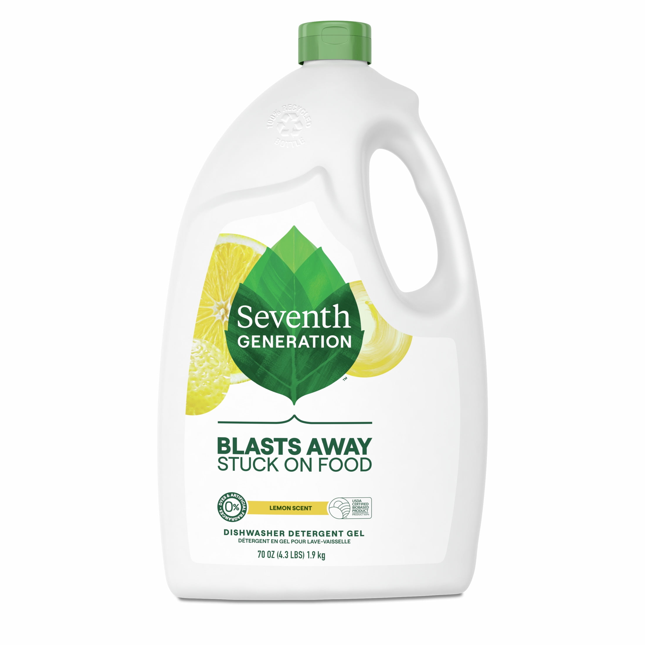 Seventh Generation Clean with Purpose Dishwasher Detergent, Lemon, 70 oz 1 Count