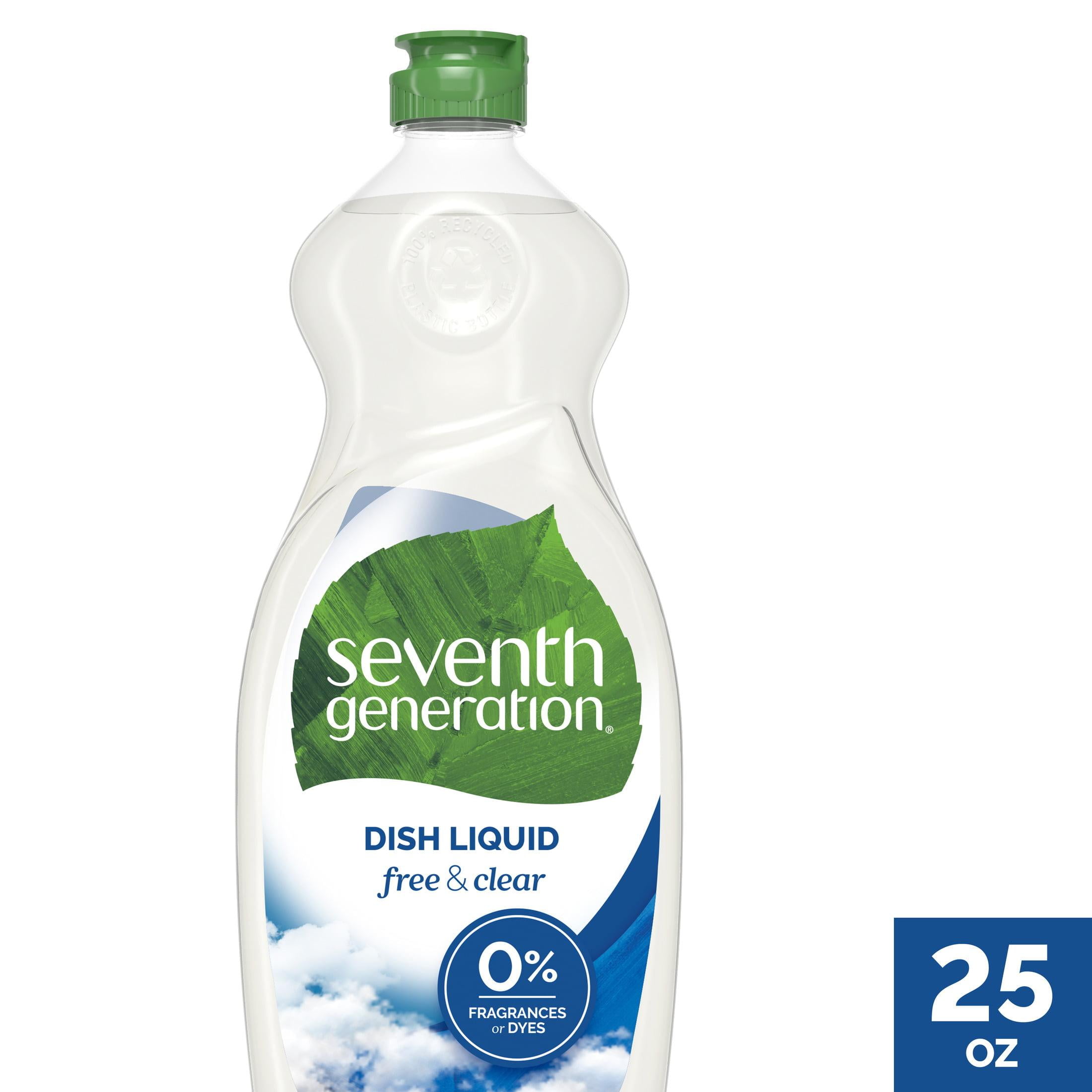 Seventh Generation Dish Soap Liquid, Fragrance Free, 19 oz, Pack of 6