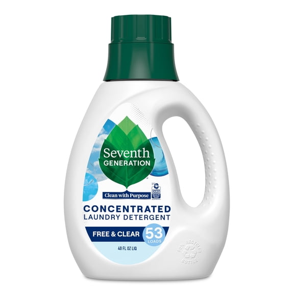 Seventh Generation Concentrated Liquid Laundry Detergent Fragrance-Free, 40 fl oz