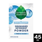Seventh Generation Dishwasher Detergent Powder, Free & Clear, 45 fl Oz
