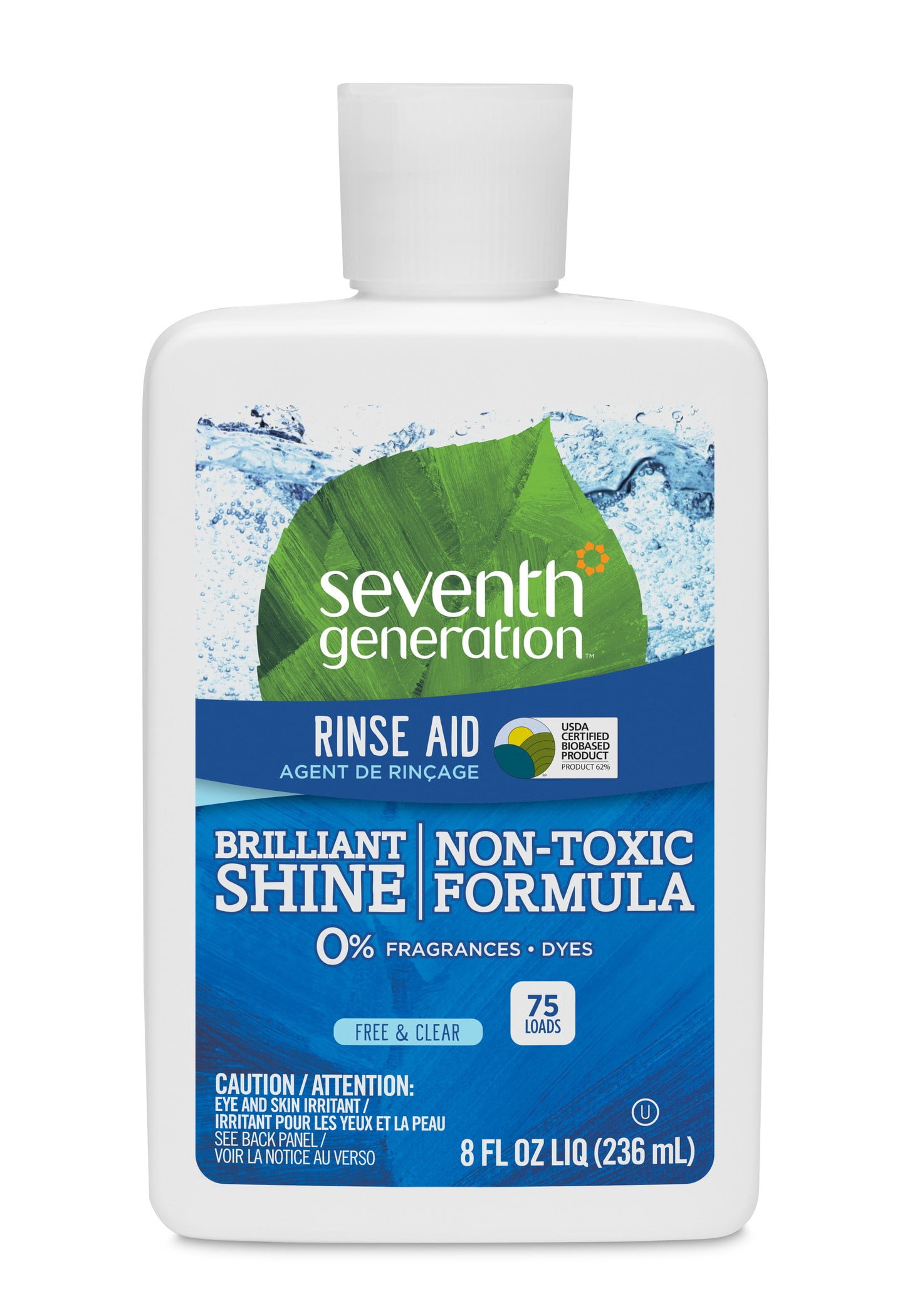 Seventh Generation Dishwasher Liquid Rinse Aid liquid soap Free & Clear
