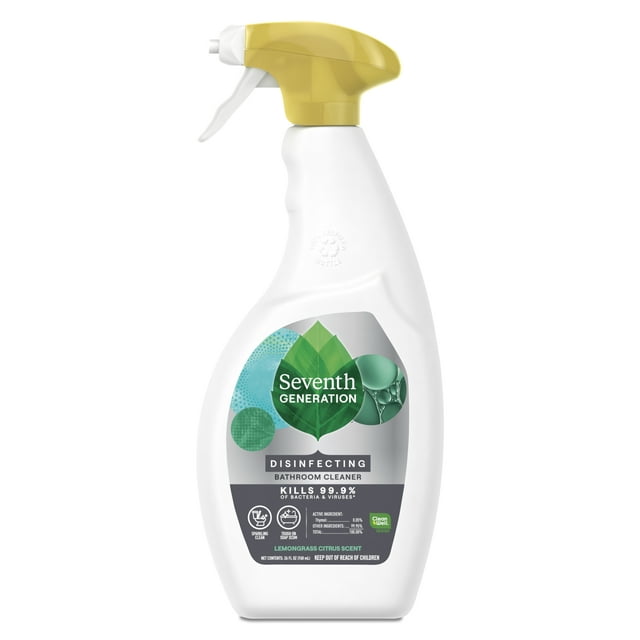 Seventh Generation Disinfectant Bathroom Multipurpose Cleaner Lemongrass Citrus, 26 fl oz