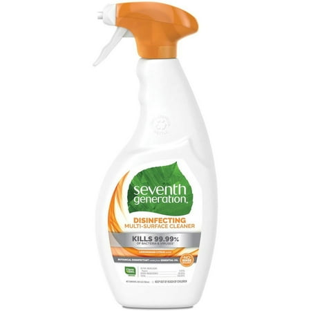 Seventh Generation Disinfecting Multi-Surface Cleaner - Spray - 26 oz (1.62 lb) - Lemongrass Citrus Scent - 1 Each