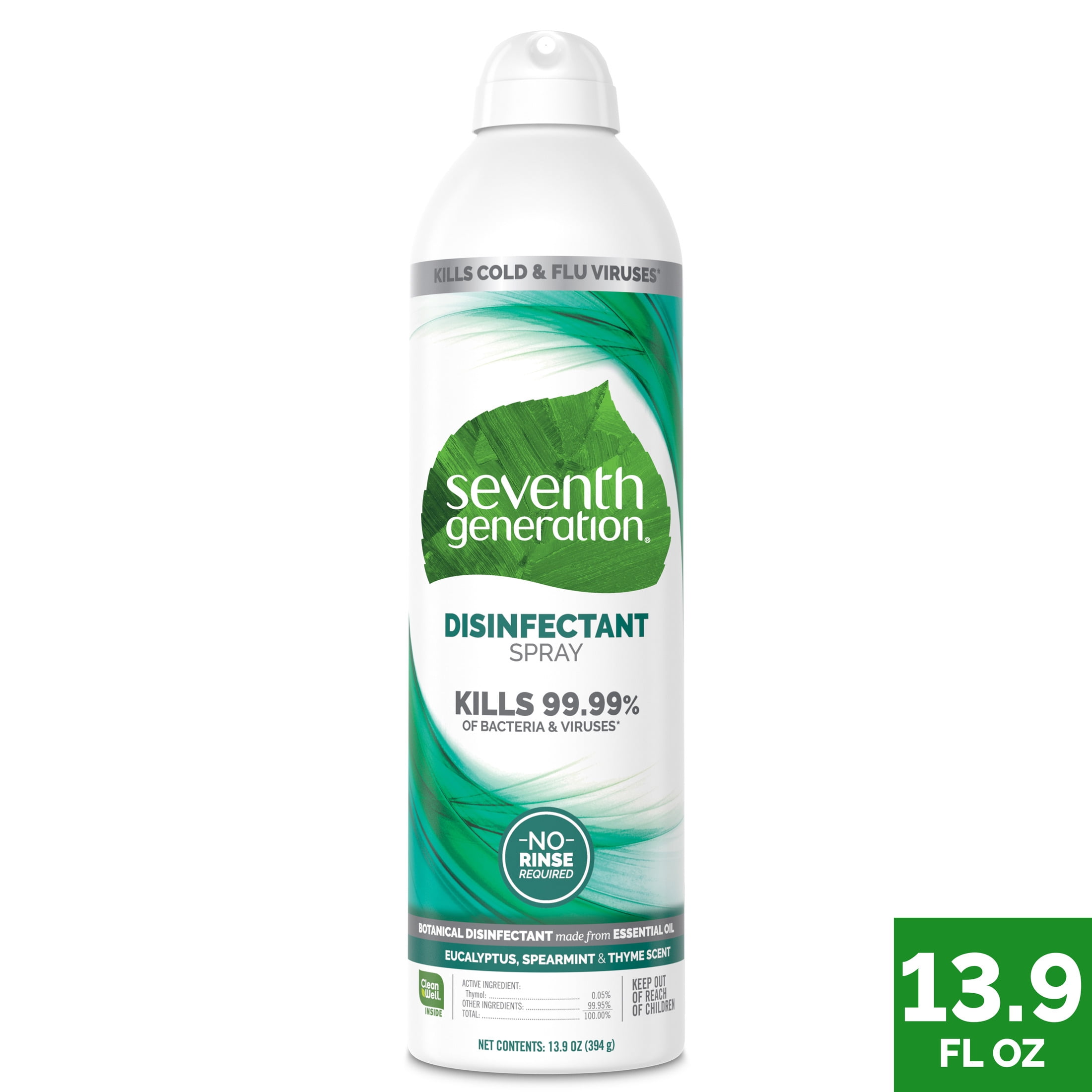 Seventh Generation Disinfecting Spray Cleaner Eucalyptus and Thyme 13.9 oz