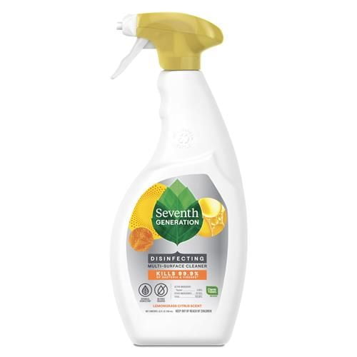 Seventh Generation Disinfecting Spray Multi Purpose Cleaner Lemongrass Citrus Disinfectant Cleaner 26 Oz