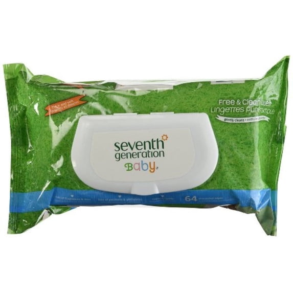 Seventh Generation Free & Clear Baby Wipes 64 ea (Pack of 4)