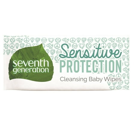 Seventh Generation - Free & Clear Unscented Baby Wipes, 64/Pack (34208)