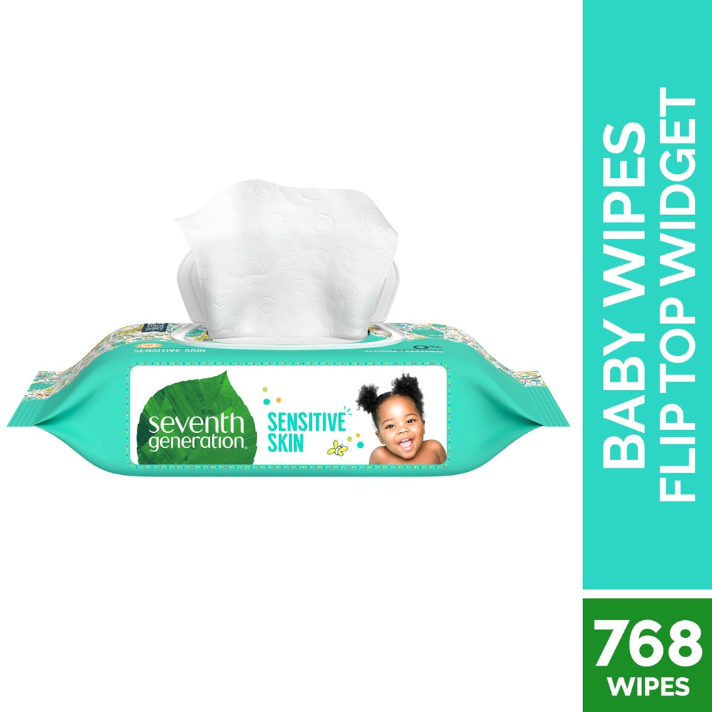 Seventh Generation Free & Clear Baby Wipes with Dispenser 768 Wipes