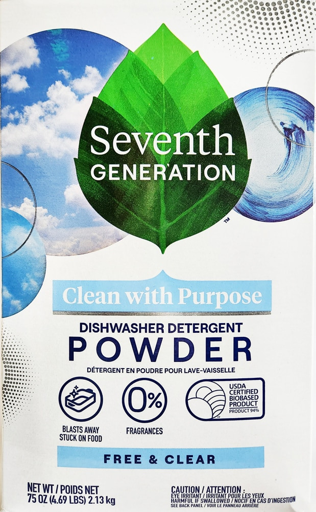 Seventh Generation Free & Clear FragranceFree Dishwasher Detergent Powder 75 oz