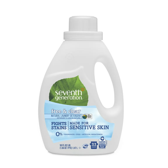 Seventh Generation Free & Clear Liquid Laundry Detergent 50 oz