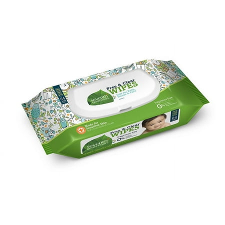 Seventh Generation Free & Clear Thick & Strong Baby Wipes With Flip-Top Dispenser -- 64 Wipes