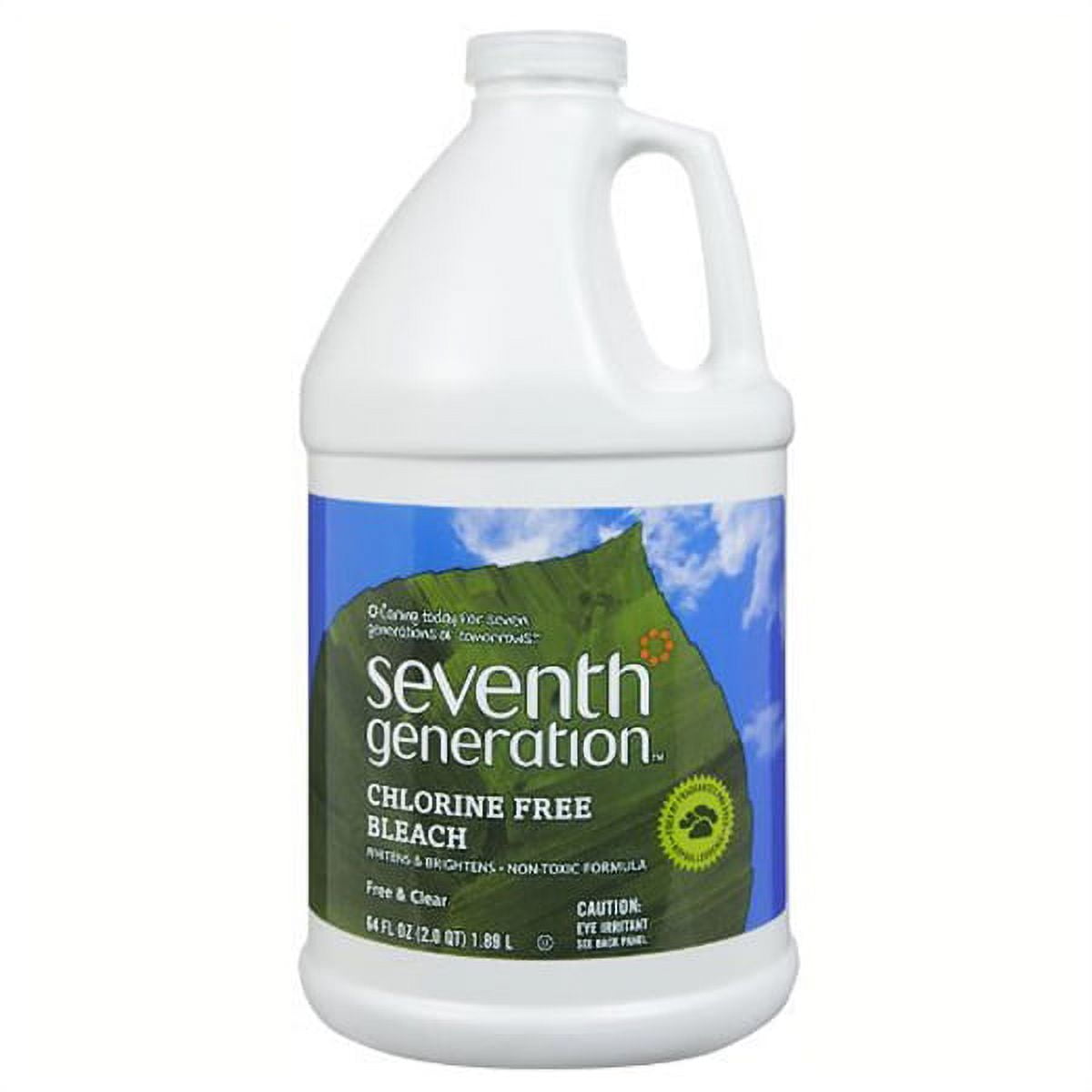 Seventh Generation Free & Clear Chlorine Free Bleach 64 oz Plastic
