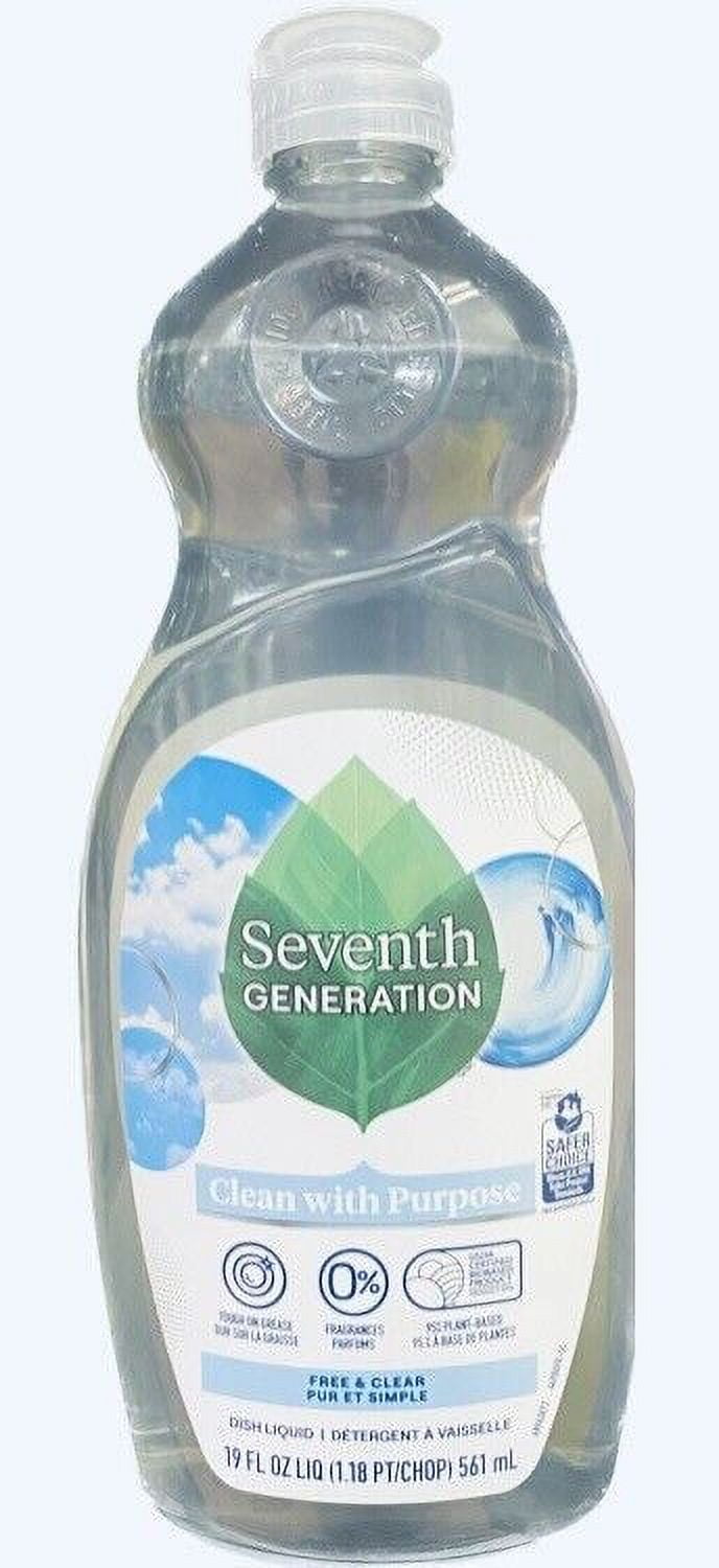 Seventh Generation Free and Clear Liquid Dish Soap Detergent 19 fl oz FREE SHIP
