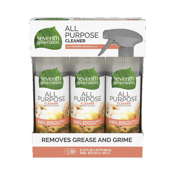 Seventh Generation Fresh Morning Meadow All Purpose Cleaner 3PK , 23 OZ Each