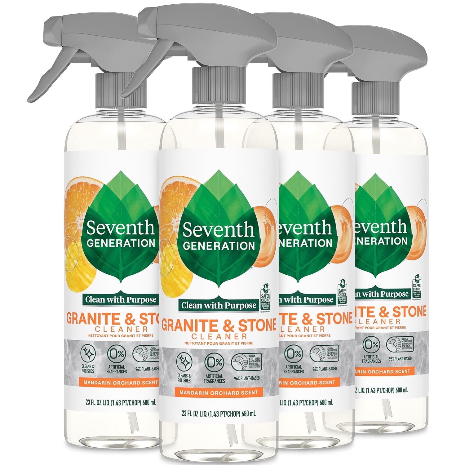 Seventh Generation, Granite and Stone Cleaner, 23 Oz each, 4-pack ...