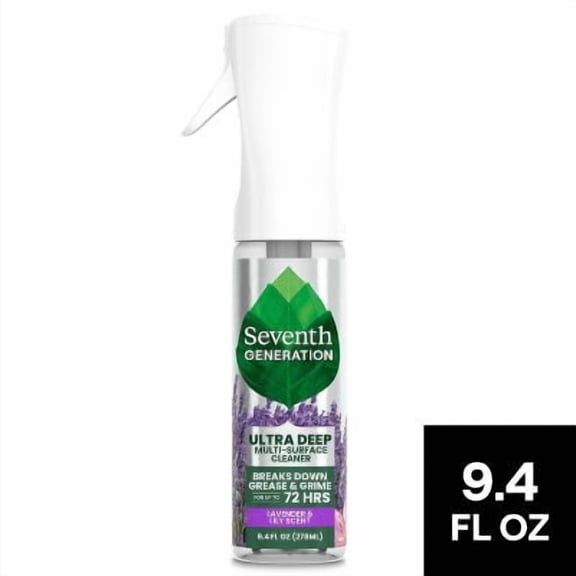 Seventh Generation Lavender Ultra Deep Multi Surface All Purpose Cleaners - 9.4 fl oz: Spray Bottle, Liquid Cleaner, Mirrors & Countertops