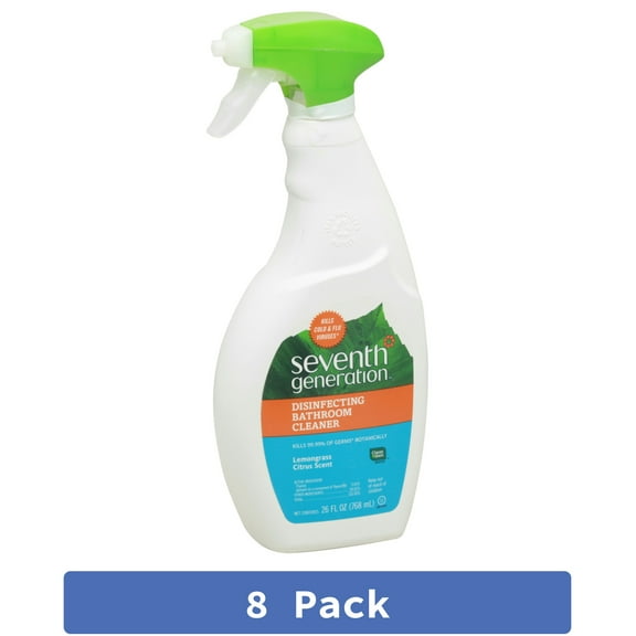 Seventh Generation Lemongrass Bathroom Disinfectant Cleaner 26 Ounce (Pack Of 8)