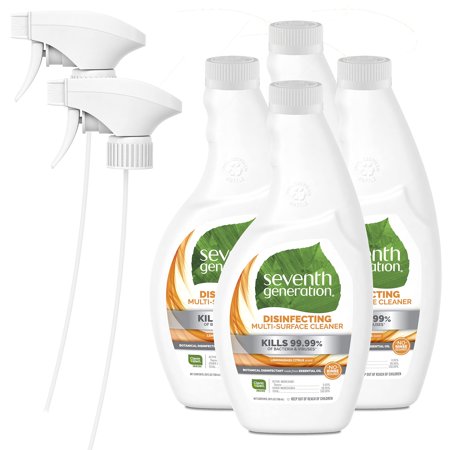 Seventh Generation Lemongrass Citrus Disinfecting Multi-Surface Cleaner - 26 Oz, Pack Of 4