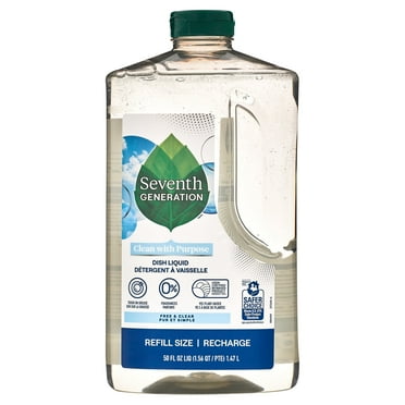 Seventh Generation Dish Soap Liquid, Fresh Free and Clear, 50 oz Refill