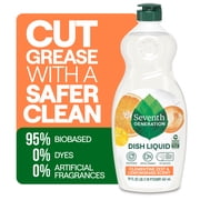 Seventh Generation Dish Liquid Soap Clementine Zest Lemongrass Liquid Soap, 19 fl oz