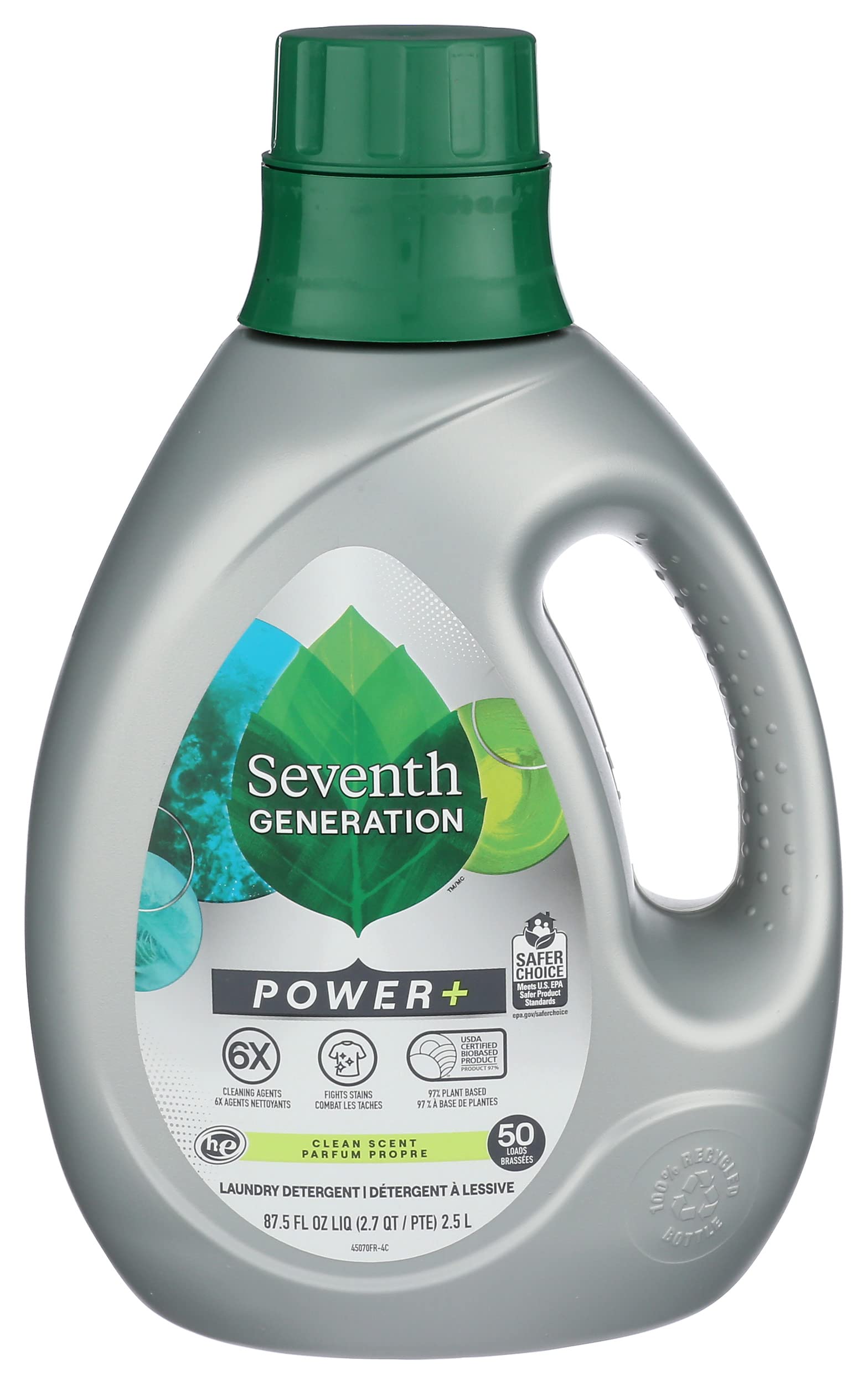 Seventh Generation Liquid Laundry Detergent, Clean Scent, 50 Loads