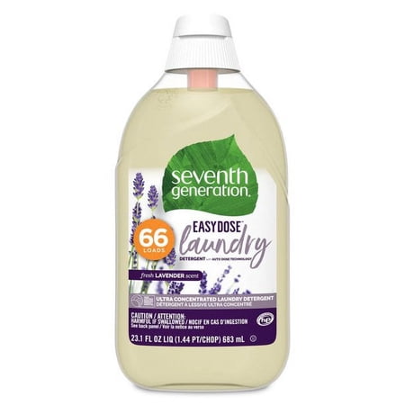 Seventh Generation Liquid Laundry Detergent Ultra Concentrated EasyDose, Fresh Lavender Scent, 23 oz, 66 Loads