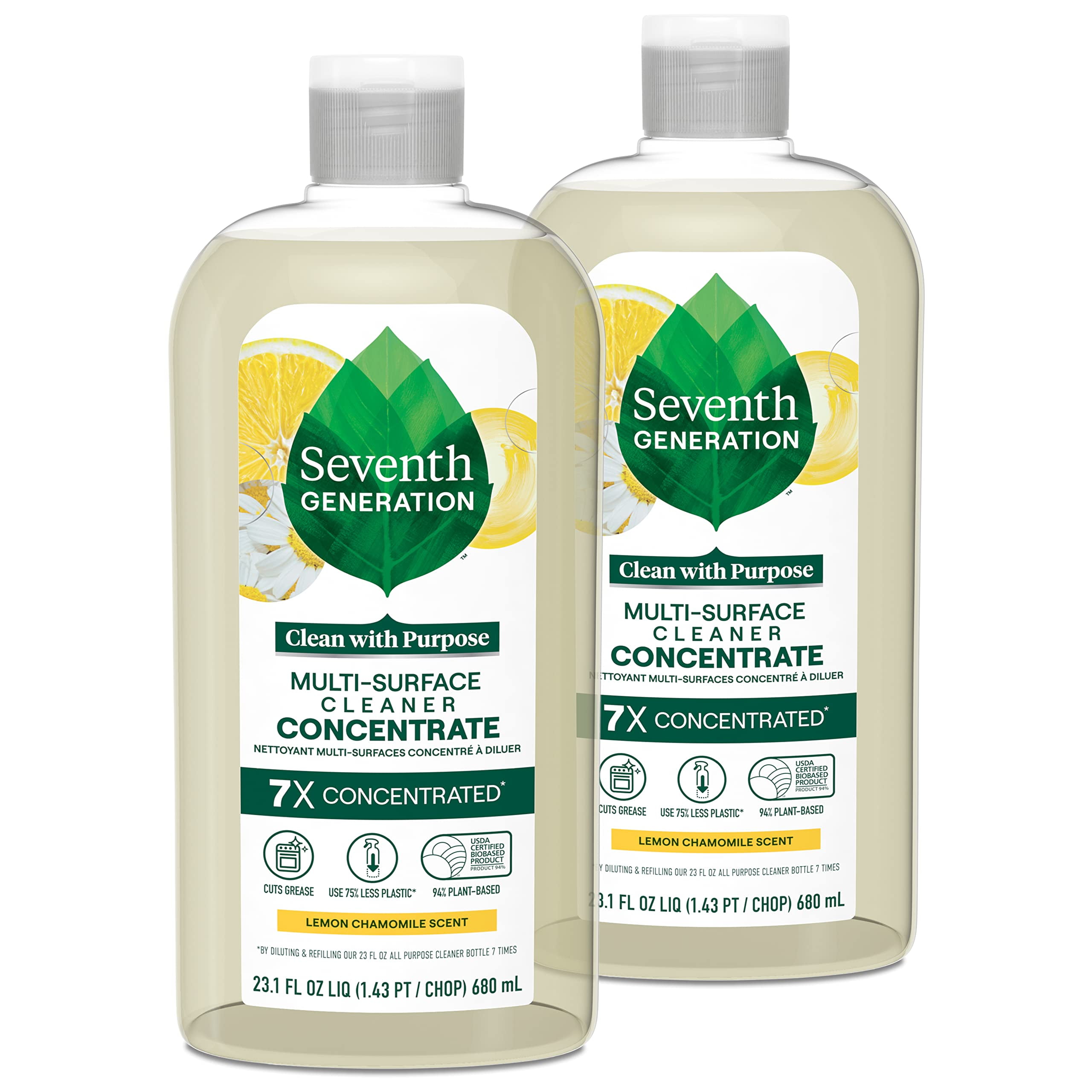 Seventh Generation Multi Surface Cleaner Concentrate Lemon Chamomile