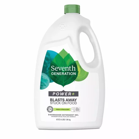 Seventh Generation Power+ Natural Auto Dishwasher Detergent Gel, Fresh Citrus Scent, 65 fl oz