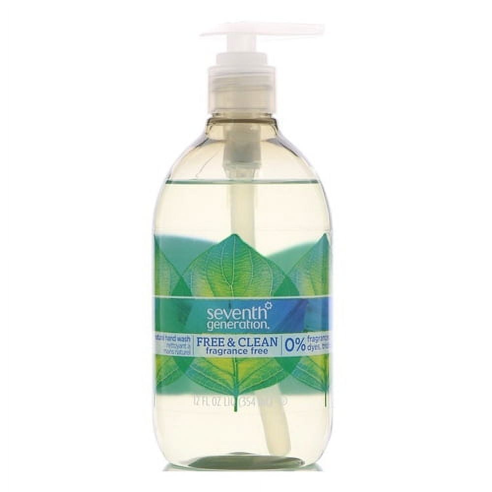 Seventh Generation Natural Hand Wash Free And Clean Unscented, 12 Oz