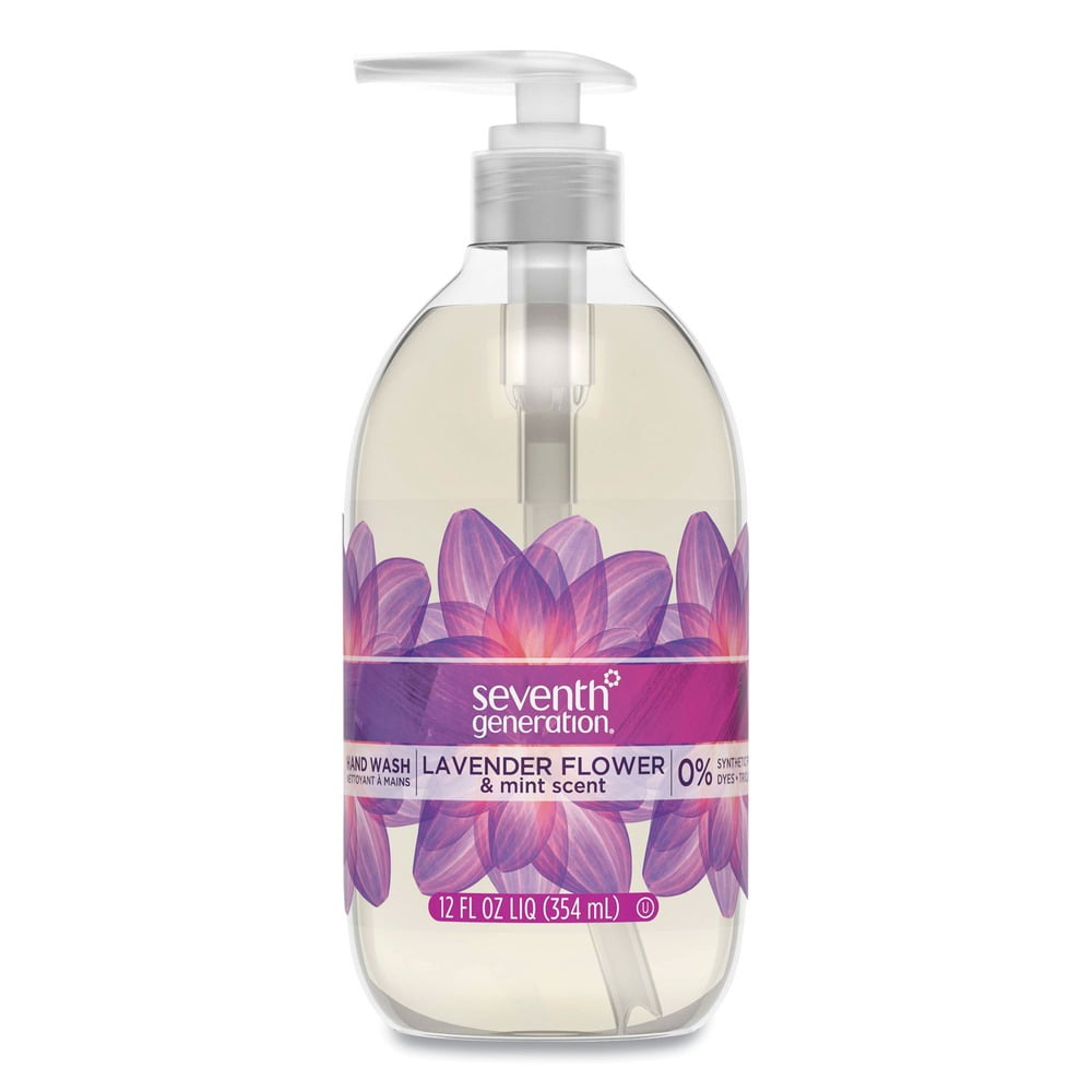 Seventh Generation SEV 22926CT 12 oz. Pump Bottle Natural Hand Wash - Lavender Flower and Mint (8/Carton)