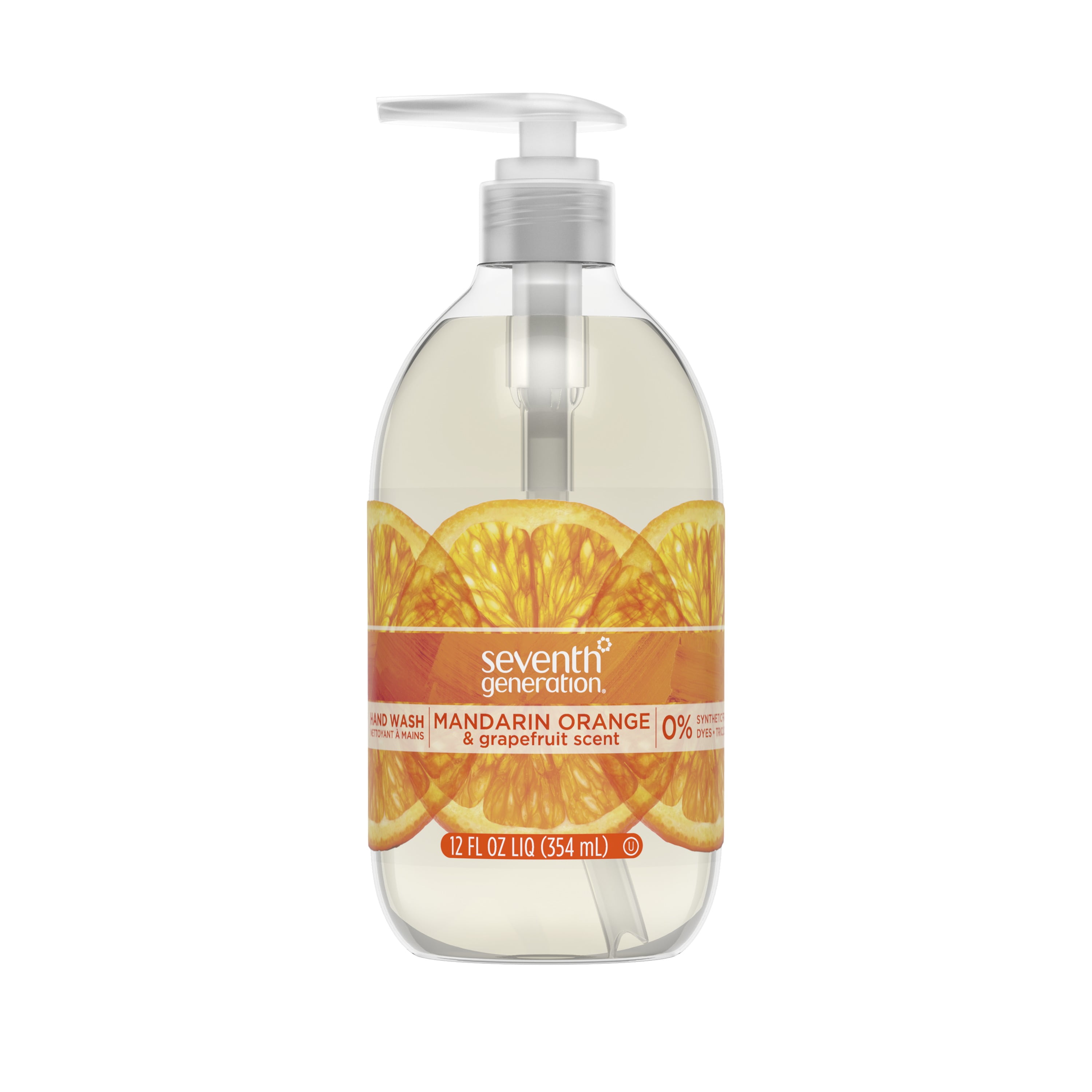 Seventh Generation Natural Hand Wash Mandarin Orange & Grapefruit, 12.0 FL OZ