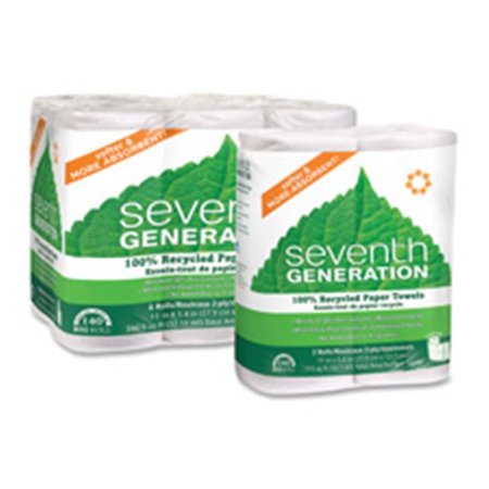Seventh Generation Paper Towels - White - 6RL-PK