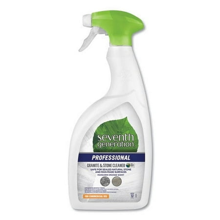 Seventh Generation™ Professional Granite And Stone Cleaner, Mandarin Orange Scent, 32 Oz, Carton Of 8 Bottles