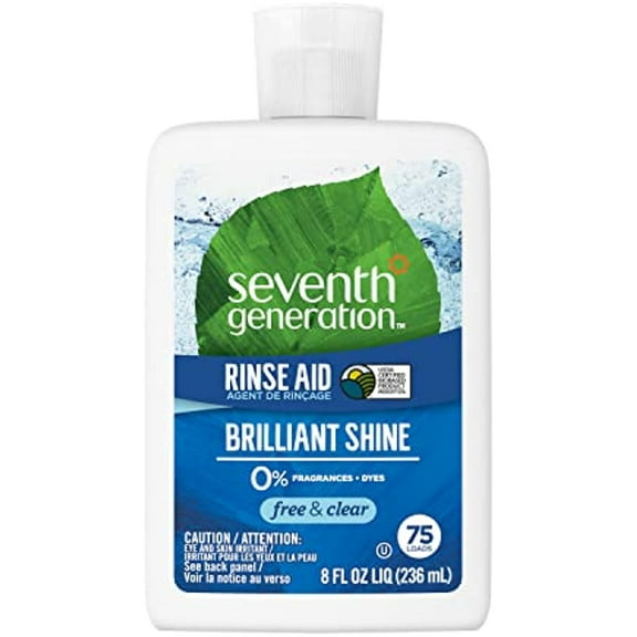 Seventh Generation Rinse Aid, Free & Clear, 8 Oz