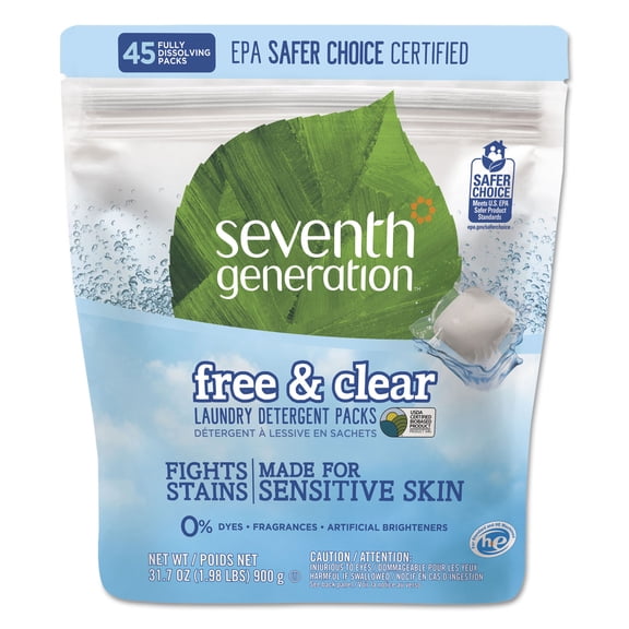 Seventh Generation, SEV22977CT, Laundry Detergent, 8 / Carton, White